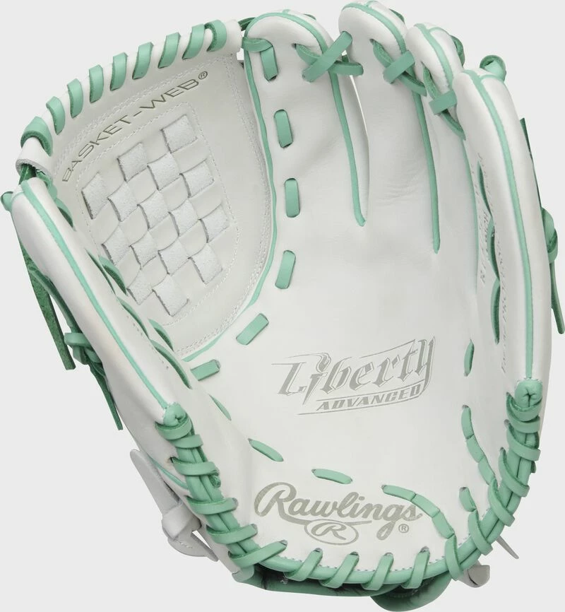 Best deal β Hit After Hit Rawlings Liberty Advanced 12″ Fastpitch Glove – White/Mint π - Image 2