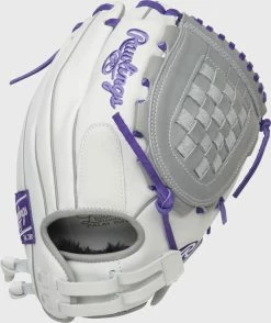 Discount ๐คฉ Hit After Hit Rawlings Liberty Advanced 12″ Fastpitch Glove – White/Grey/Purple ๐