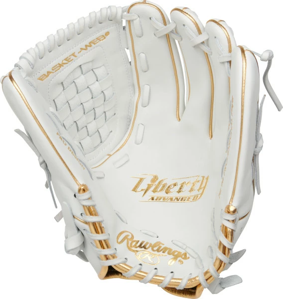 Top 10 𧨠Hit After Hit Rawlings Liberty Advanced 12.5″ Fastpitch Glove – White/Gold (RLA125KRG) π - Image 3