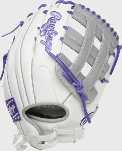 Top 10 🤩 Hit After Hit Rawlings Liberty Advanced 12.75″ Fastpitch Glove – White/Purple 🔥
